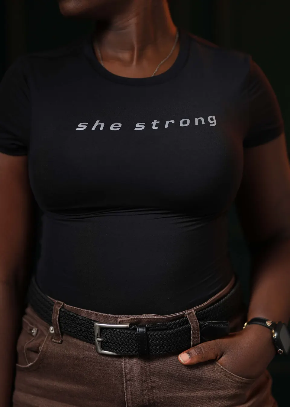 The She Strong Community Tee in Black
